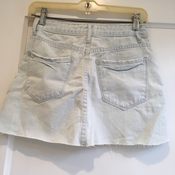 light wash, jean skirt - Picture 3 of 5